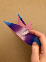 Step 10 12 petal kusudama: Stick the petals together