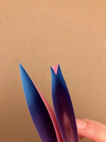 Step 11 12 petal kusudama: Pinch the outer petal