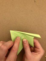 Step 13 12 petal kusudama: Pierce the