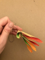 Step 14 12 petal kusudama: Sew petals together