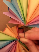 Step 20 12 petal kusudama: Sew together the backs.