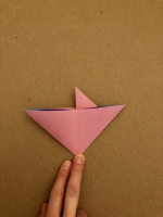 Step 9 12 petal kusudama: Squash the unit
