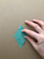 Step 3 medusa kusudama: Cut out the diamond shape.