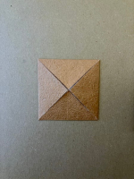 Step 2 16 piece modular pinwheel: Four all points into the centre.